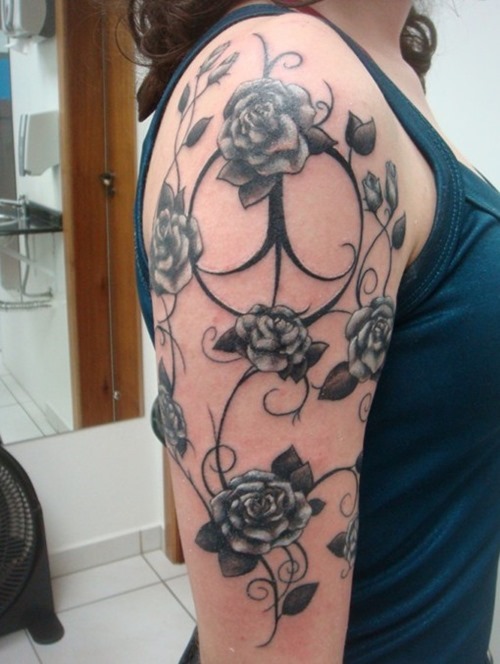 Wonderful Small Designer Rose Tattoo