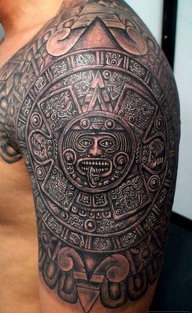 Wonderful Armour Shoulder Tattoo Design