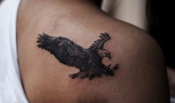 Wonderful Black Eagle Tattoo