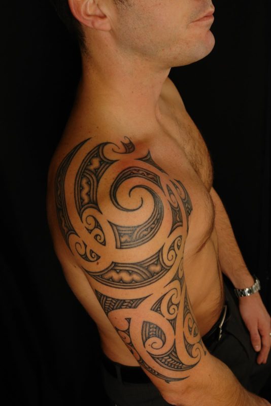Wonderful Black Maori Tattoo Design