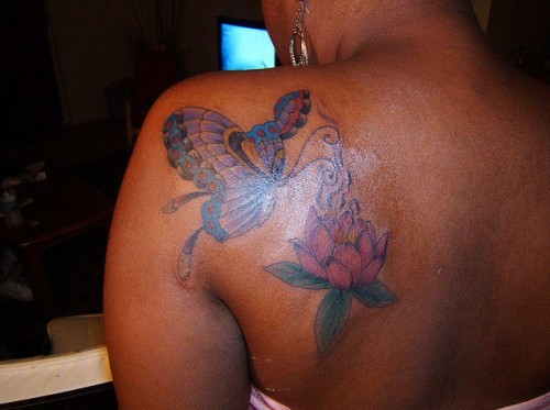 Wonderful Butterfly Tattoo On Right Shoulder