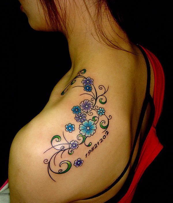 Wonderful Cover Shoulder Tattoo Design