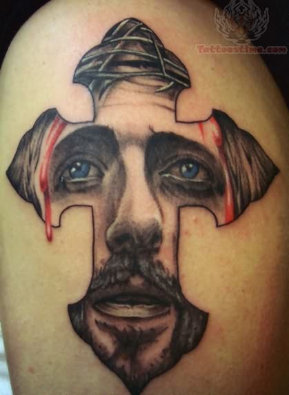 Wonderful Crucifix Tattoo