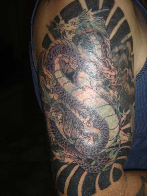 Wonderful Dragon Cover Up Tattoo