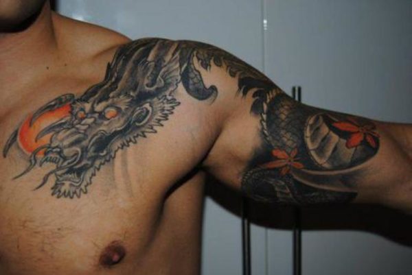Wonderful Dragon Style Tattoo