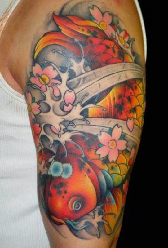 Wonderful Fish Shoulder Tattoo