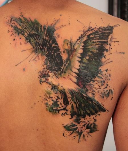 Wonderful Flying Eagle Tattoo Design