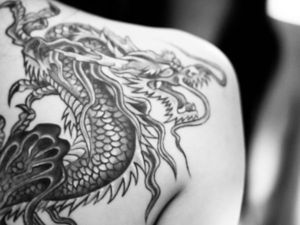 Wonderful Japanese Tattoo On Back Shoulder