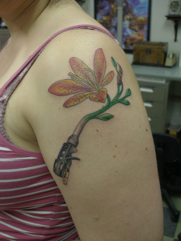 Wonderful Lily On Left Shoulder