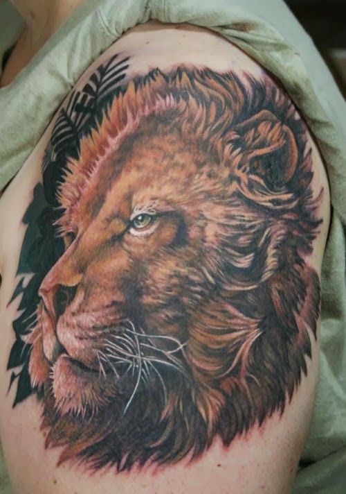 Wonderful Lion Tattoo Design
