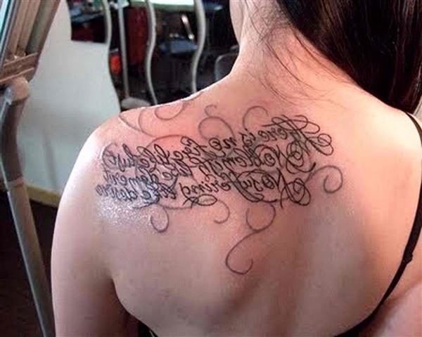 Wonderful Literacy Tattoo Design