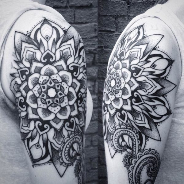 Wonderful Mandala Shoulder Tattoo