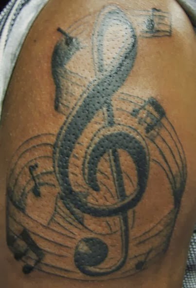 Wonderful Music Tattoo Design