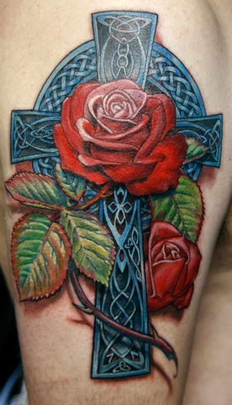 Wonderful Rose Cover Up Shoulder Tattoo