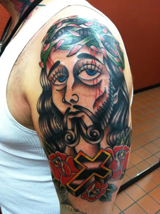 Wonderful Sad Jesus Tattoo