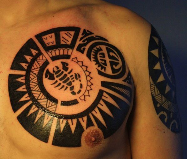 Wonderful Scorpio Maori Tattoo