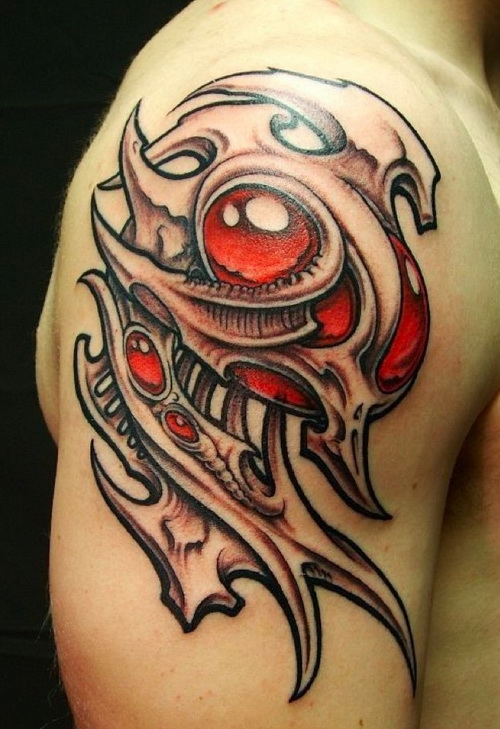 Wonderful Shoulder Tattoo Design