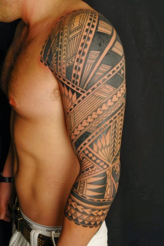 Wonderful Sleeve Shoulder Tattoo Design
