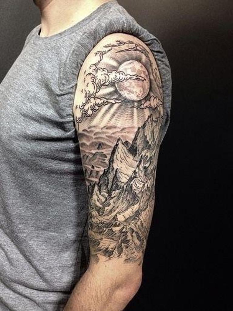 45 Cool Clouds Shoulder Tattoos