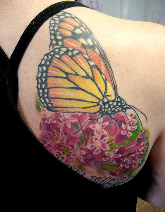 Yellow Butterfly Tattoo