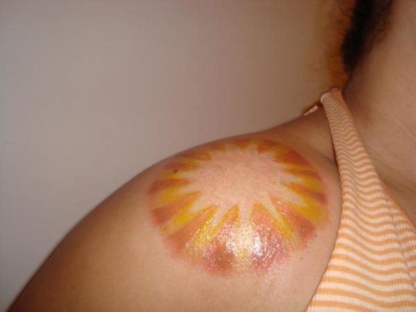 Yellow Sun Tattoo