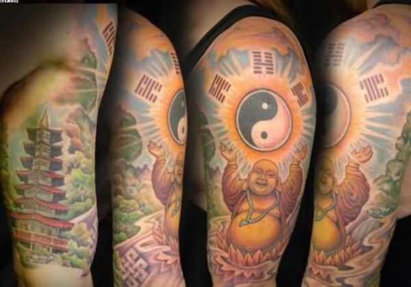 Ying Yang Religious Tattoo