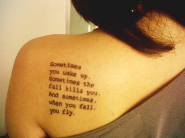 You Wake Up Quote Tattoo