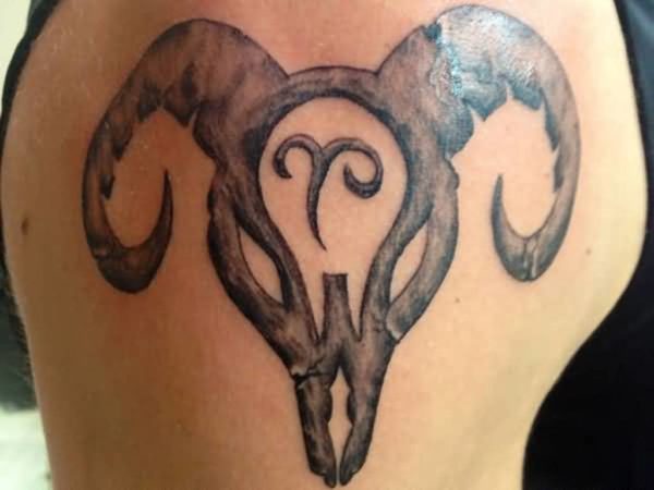 Zodiac Aries Tribal Tattoo