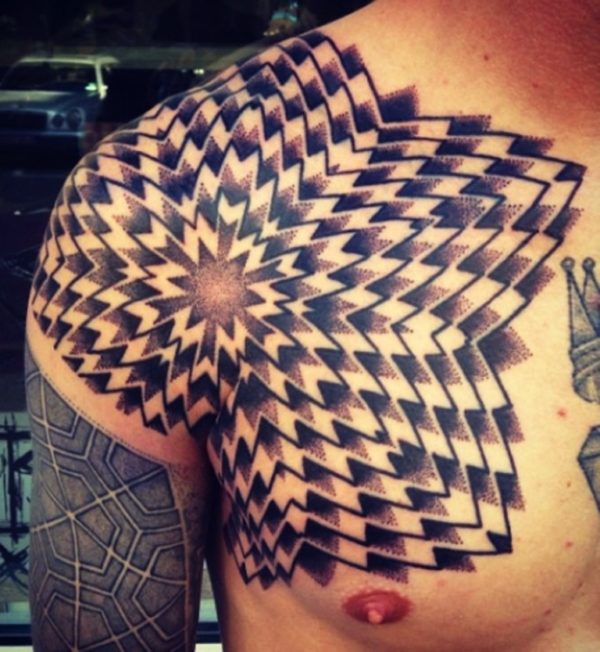 Geometric Stipple Shoulder