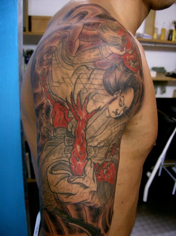 Samurai Tattoo Shoulder 