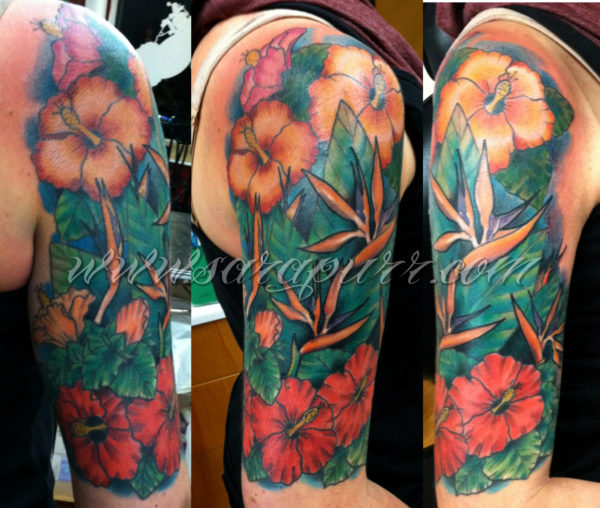 Lovely Hibiscus Tattoo