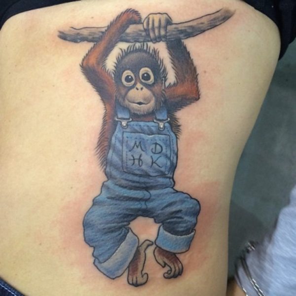 Cute Baby Monkey Tattoo