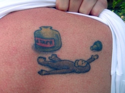 Dead Monkey Shoulder Tattoo