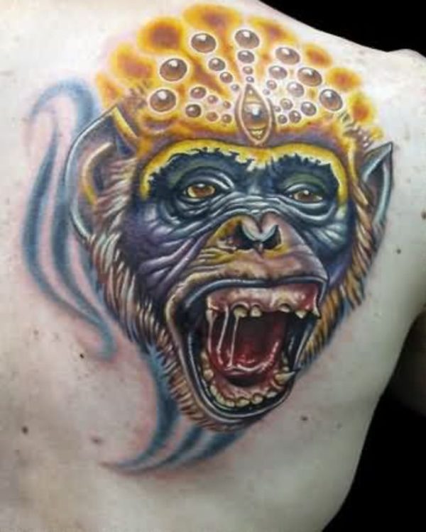Monkey King Tattoo On Shoulder