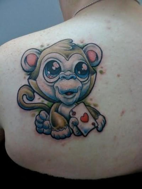 Sweet Small Monkey Tattoo