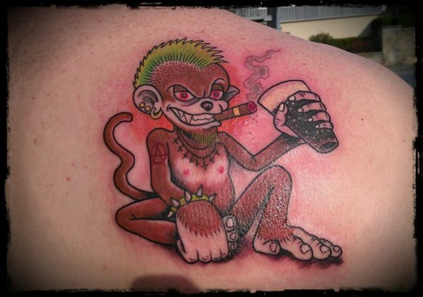 Wonderful Monkey Shoulder Tattoo
