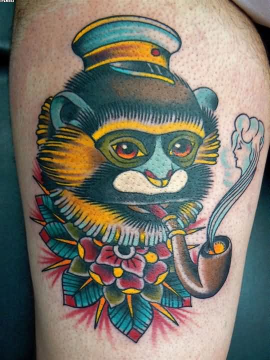 Wonderful Monkey Shoulder Tattoo