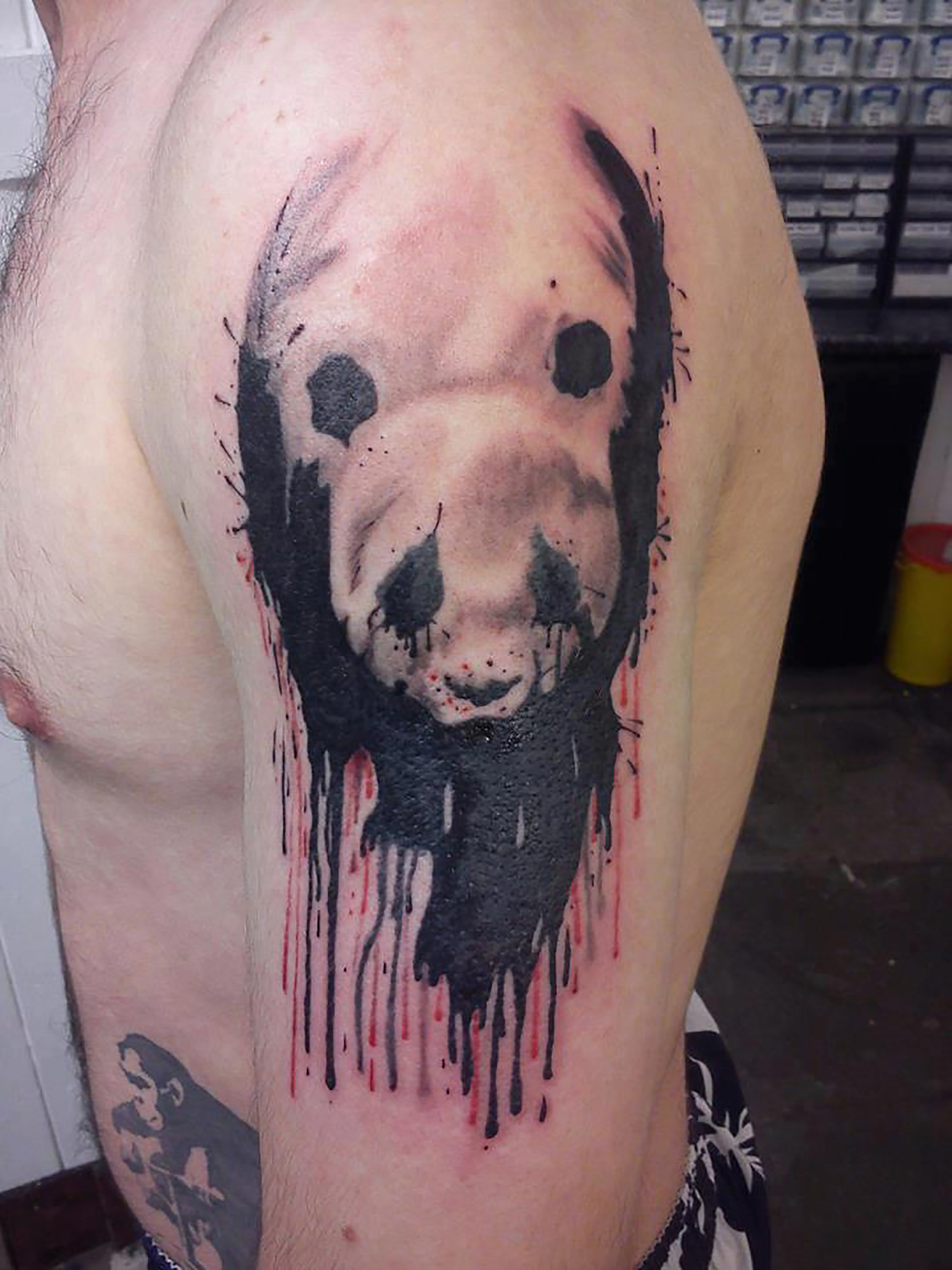 Wonderful Panda Shoulder Tattoo