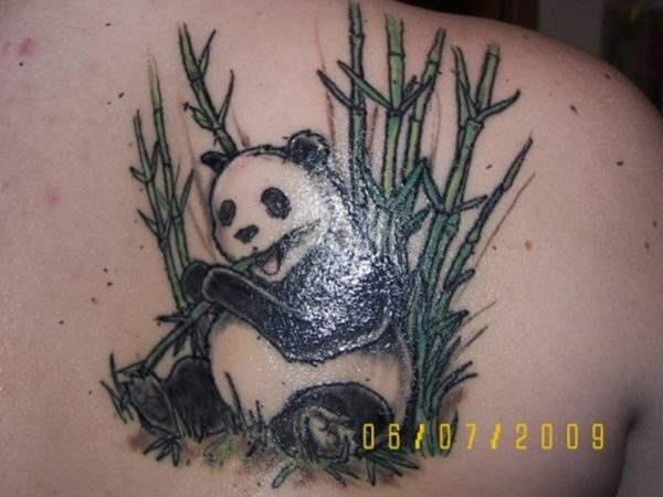 Wonderful Panda Tattoo On Shoulder